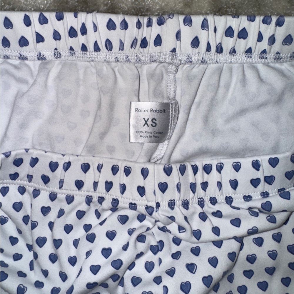 Roller Rabbit Blue Hearts Polo Pajama Set - Picture 5 of 5